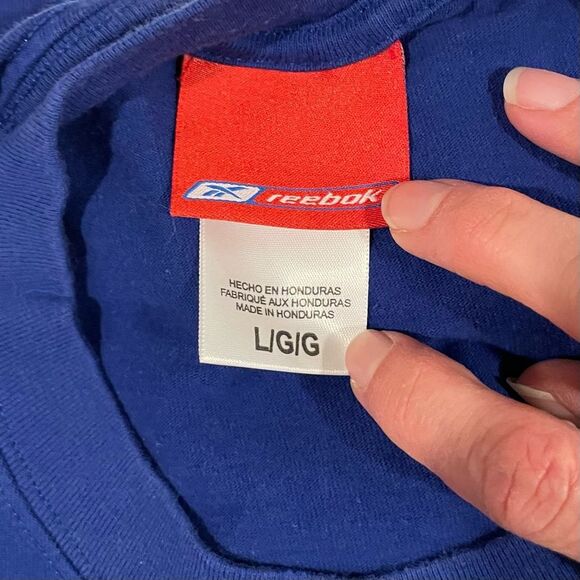 Vintage Y2K Reebok long sleeve T shirt Indianapolis Colts Blue Friday Sz L - Picture 6 of 7